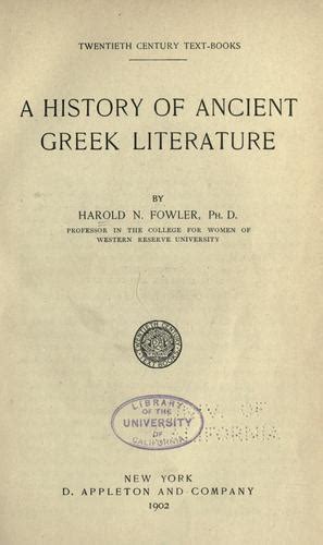 A history of ancient Greek literature (1902 edition) | Open Library