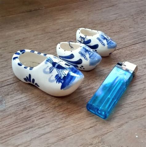 Purwokerto Antik Delft Blue Clogs Klompen Sold