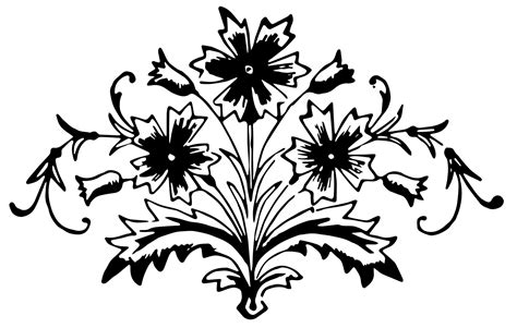 Floral motif is a decorative elements, vintage engraving. 13720036 ...