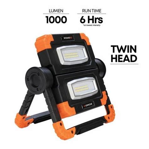 Groz Folding Worklight Rechargeable Led Rm For Outdoor W At Rs