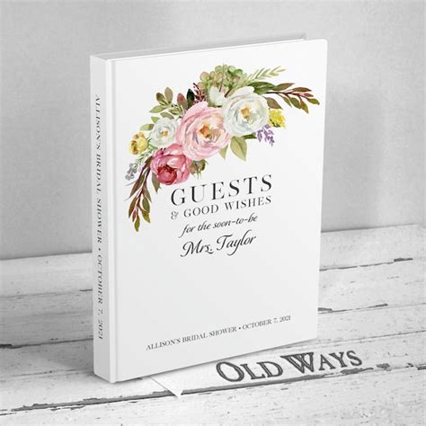 Blush Guest Book Etsy