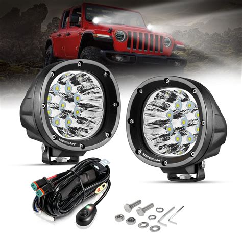 Buy Auxbeam Inch Round Led Offroad Lights Pcs W Led Light Pods