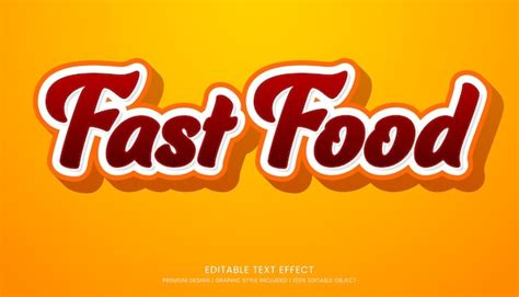 Premium Vector | Food text effect editable 3d text style template for ...