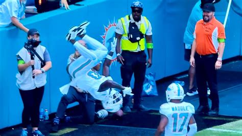 Tyreek Hill Flip Phone Back Flip Selfie Miami Dolphins Vs Carolina