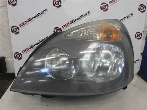 Renault Clio MK2 2001 2006 Passenger NSF Front Headlight Grey Laquer