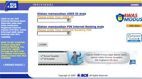 Cara Mudah Mendaftar Klikbca Individual