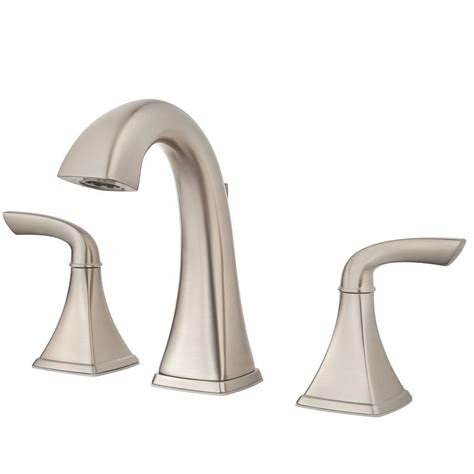 Pfister Bronson 8 In Widespread 2 Handle Bathroom Faucet In Brushed Nickel Lg49 Bs0k The Home