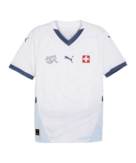 PUMA Schweiz Trikot Away EM 2024 Weiss F02 Replicas Fanshop