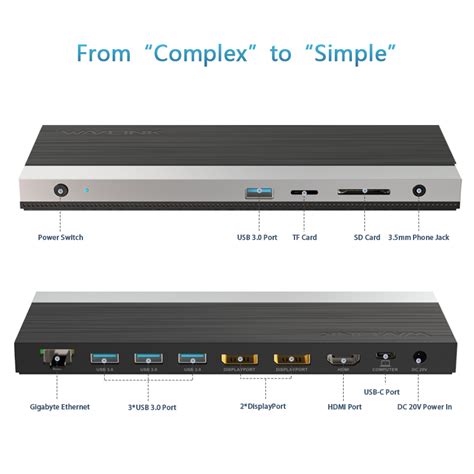 UMD01 USB-C 4K Triple Display Multi-function Dock-wavlink.com