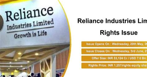 All About Reliance Rights Issue Listing Indian Stock Market Hot Tips