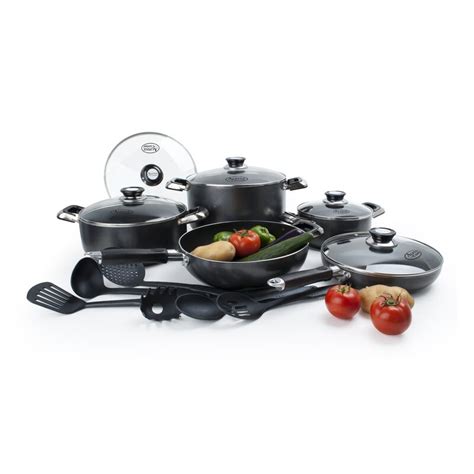 Alpine Cuisine 16 Pieces Aluminum Non Stick Cookware Set Wayfair