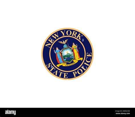 New York State Police, Rotated Logo, White Background Stock Photo - Alamy