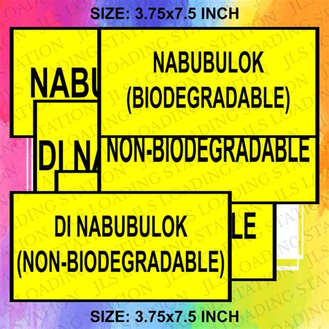 Nabubulokdi Nabubulok Biodegradablenon Biodegradable Laminatedpvc