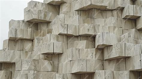 Premium Photo | A large wall made of stone blocks with a variety of shapes and sizes