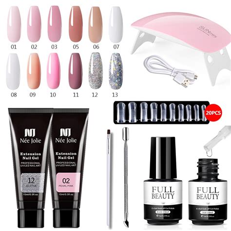 Kit Ml Poligel Limegirl Gel Transparente Cor Ferramenta De