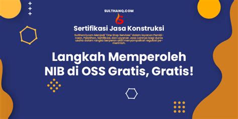 Langkah Memperoleh Nib Di Oss Gratis Gratis Sulthanq