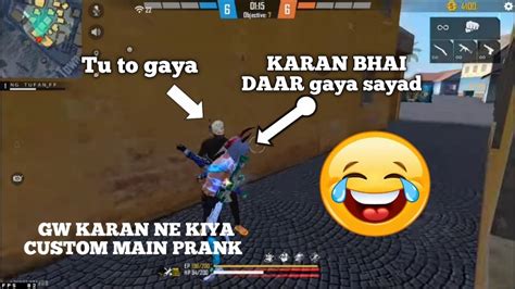 Gw Karan Vs Tufan Ff 😱🔥 Gw Karan Ne Kiya Last Round Main Prank🤣🤣 Gw