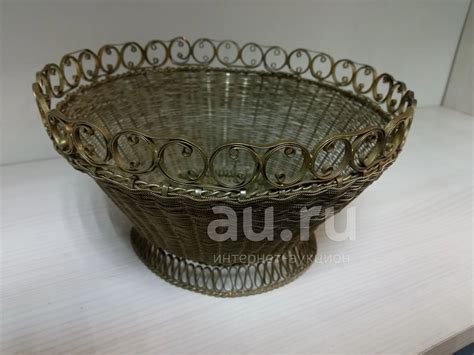 Хлебница из мельхиора плетение Скань — купить в Красноярске. Состояние ...