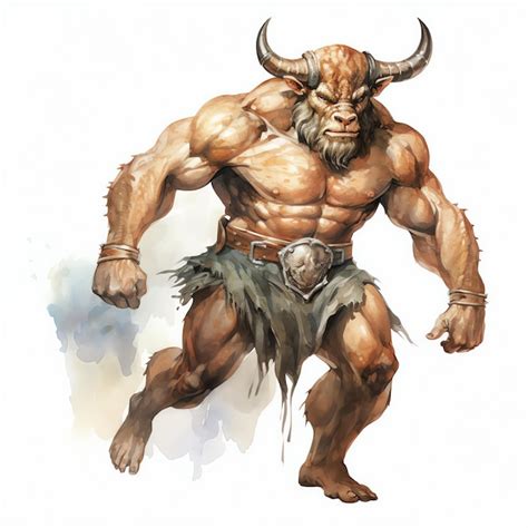 Premium Ai Image The Minotaur Illustration Illustration