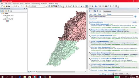 How To Merge Or Append Shapefiles In Arcmap Youtube