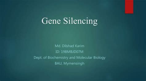 Gene silencing | PPT