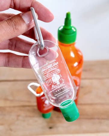 Pocket Sriracha Mini Sriracha Hot Sauce Bottle Keyring PACK Bring Hot Sauce With You