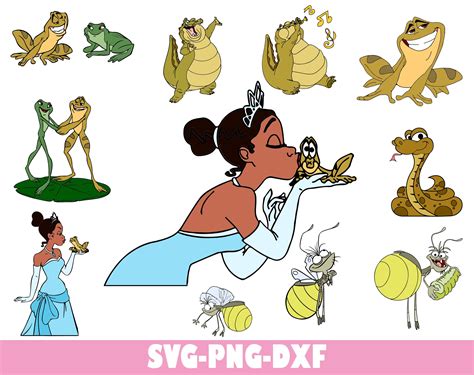 Princess Tiana And The Frog Svg Bundle Tiana Clipart Prince Naaven