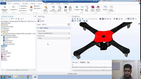 Finite Element Analysis Fea Of Quadcopter Dynamic Analysis Youtube