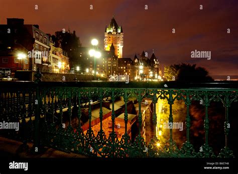 The Chateau Frontenac at night Stock Photo - Alamy