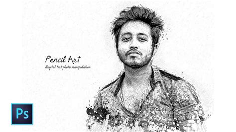 Pencil Sketch Art Photoshop Tutorial Artistic Pencil Sketch Effect