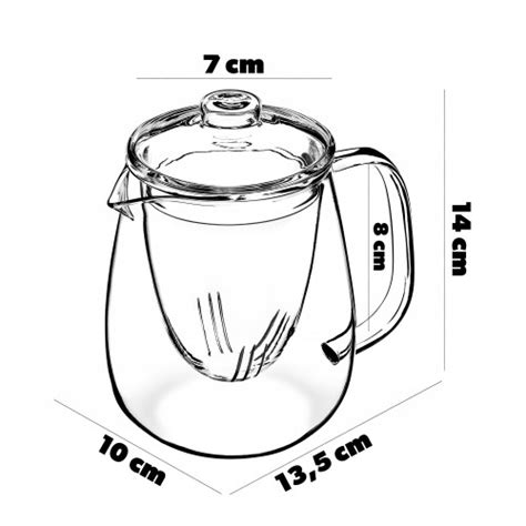 KADAX Dzbanek Do Herbaty Szklany 600ml Z Zaparzaczem 153963 Sklep BRW