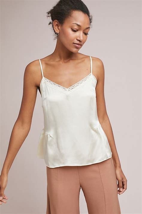 Gathered Silk Lace Cami Lace Cami Tops Lacy Tops