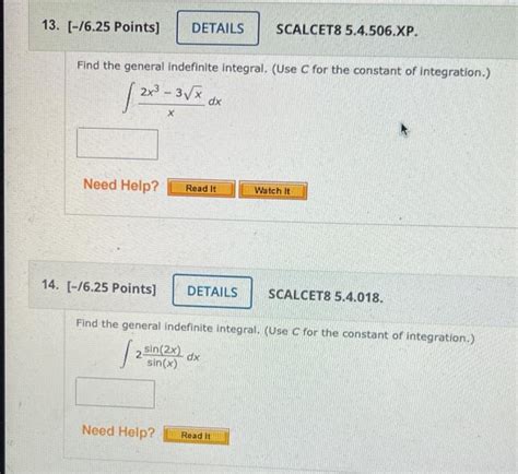 Solved 13 76 25 Points DETAILS SCALCET8 5 4 506 XP Find Chegg