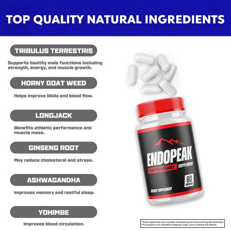 Endopeak Male Pills Endo Peak Male Vitality Support Supplement 60