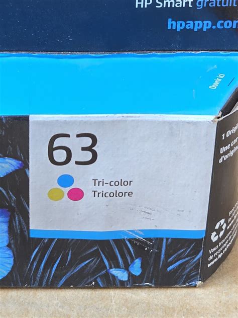 Genuine Oem Hp 63 Tri Color Printer Ink Cartridge F6u61an Ebay