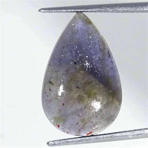 Cts Pear Blue Iolite Sunstone Cabochon Loose Gemstone Natural