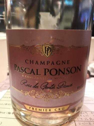 Pascal Ponson Rosé des Gentes Dames Brut Champagne Premier Cru Vivino US