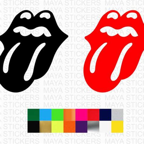 Rolling Stone Hot Lips Logo Stickers In Custom Colors And Sizes