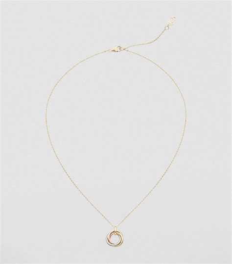 Cartier Medium White Yellow And Rose Gold Trinity Necklace Harrods Uk