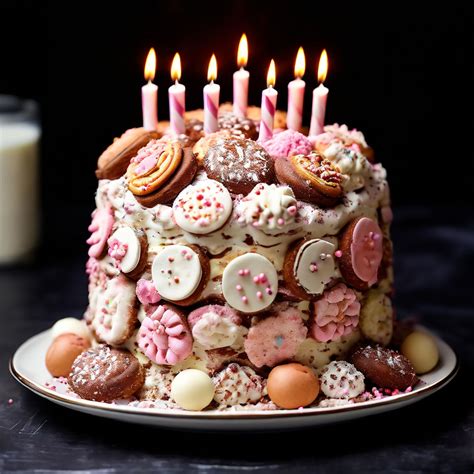 Birthday Cake Made Of Polish Cookies Krakuski Serduszka By Michalina