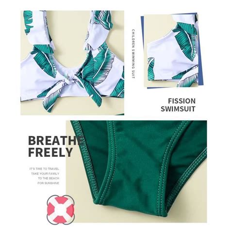 Maillot de Bain Mode Filles Pièces Volants Bikini de Plage Filles à ans Stretch Nager