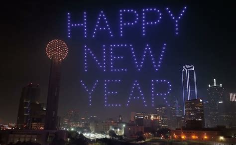 Reunion Tower's NYE Celebrations Will Feature An Enormous Custom Made Drone Show Tonight