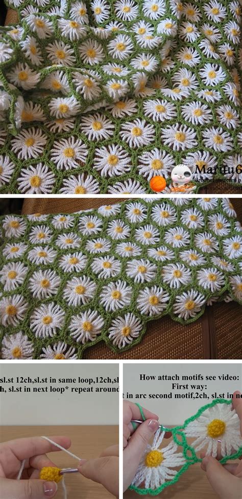 Daisy Crochet Flower Blanket Tutorial | CrochetBeja