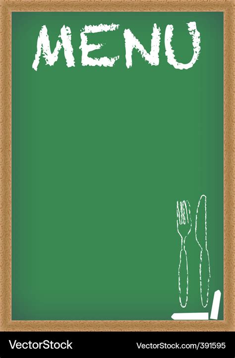 menu card chalkboard royalty  vector image
