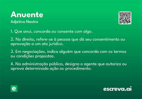 Anuente O Que Significa - Anuente - Significado e Sinônimo - escreva.ai