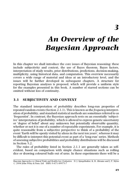 An Overview of The Bayesian Approach | PDF