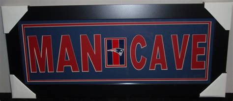 New England Patriots "Man Cave" 13x31 Custom Frame Display | Pristine ...