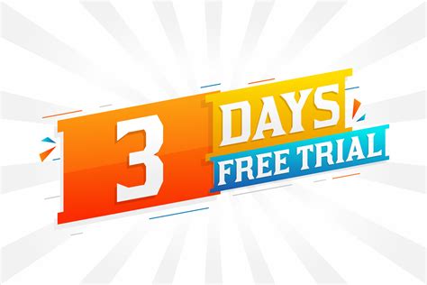 3 Days free Trial promotional bold text stock vector 13862269 Vector ...