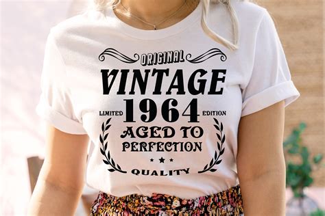 Vintage 1964 Birthday Svg Aged To Perfection Svg Limited Etsy