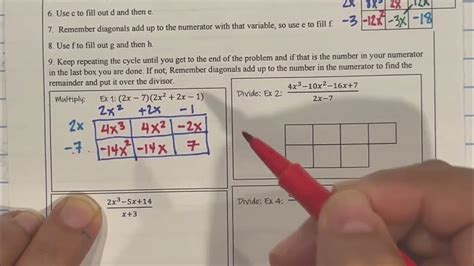 Dividing Polynomials Box Method Youtube